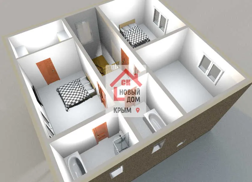 Проект НД-M9-1 план 2 этажа дома