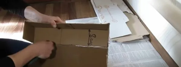 Детали вырезаются из коробки