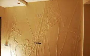 Как сделать декоративную лепку на стене из шпаклевки